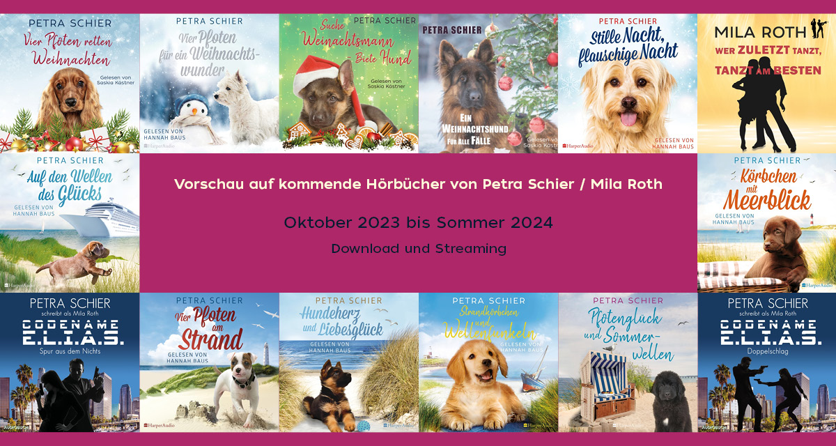 Blogbanner Hörbuch-Neuerscheinungen Oktober 2023 bis Sommer 2024