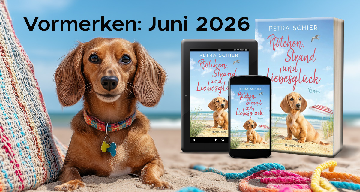 Banner Roman Pfötchen, Strand und Liebesglück coming soon, verlinkt zur Buchdetailseite