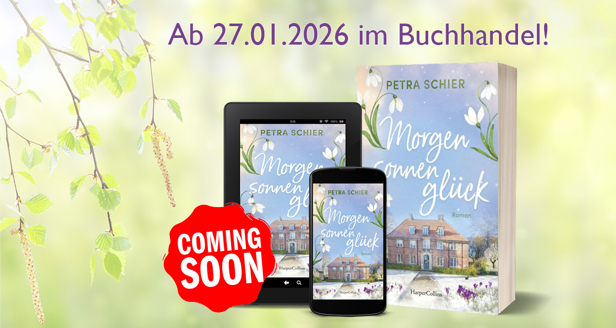 Banner Roman Morgensonnenglück coming soon, verlinkt zur Buchdetailseite