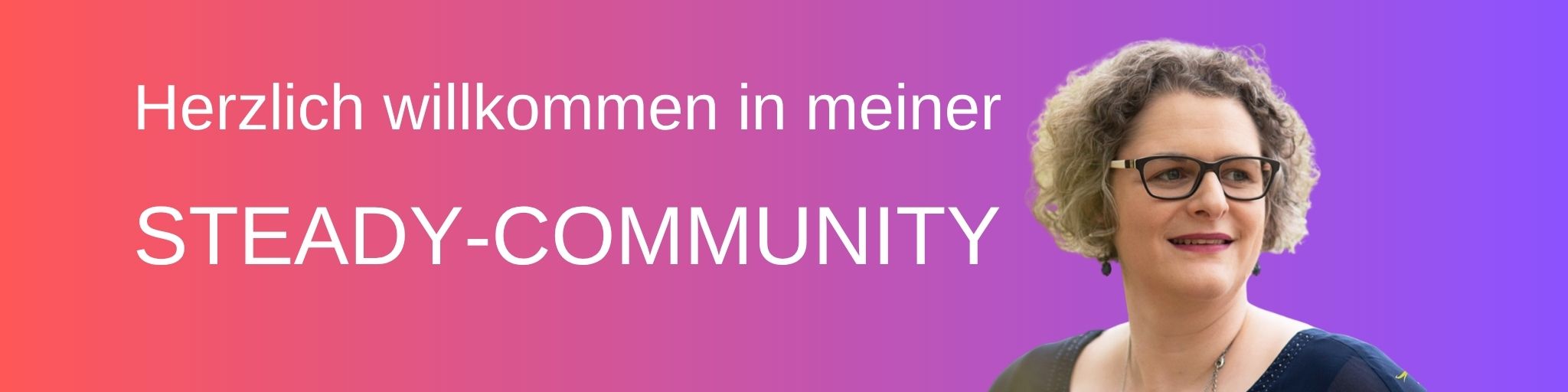 Banner Steady-Community, verlinkt zur Steady-Seite